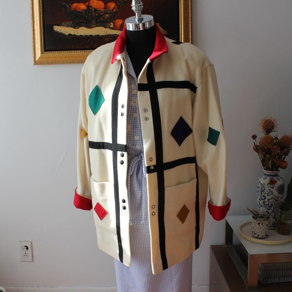 Vintage International Scene Funky Wool Coat - Picture 1 of 15